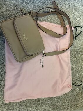 kate spade taupe pebble leather crossbody